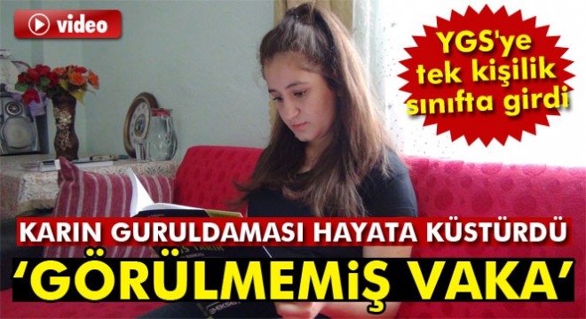 Karnı guruldayan genç kız hayata küstü