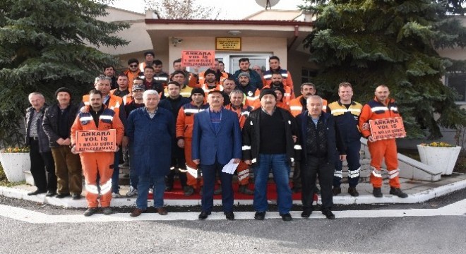 Kızılcahamam Karayolları taşeron işçilerinden kadro talebi
