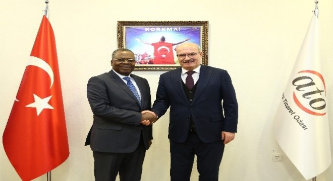 Kongo Cumhuriyeti Büyükelçisi ATO Başkanı Baran'ı ziyaret etti