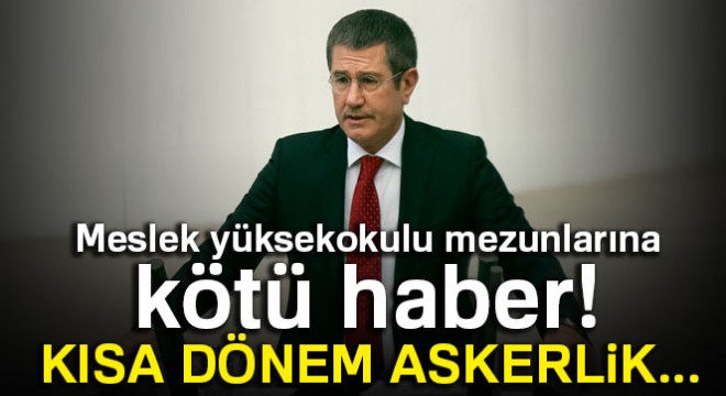 Meslek yüksekokulu mezunlarına kötü haber! Kısa dönem askerlik..