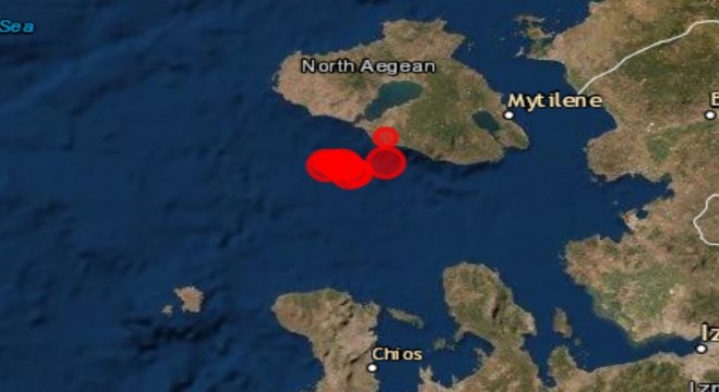 Midilli açıklarında deprem