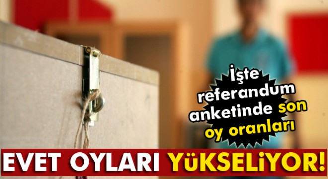 Referandum anketinde son durum ne? ‘Evet' oyları yükseliyor