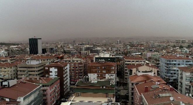 Sarı renge bürünen Ankara drone ile görüntülendi