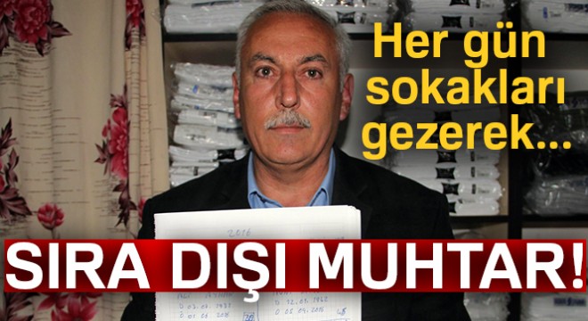 Sıra dışı muhtar, ölenlerin ve doğanların listesini tutuyor