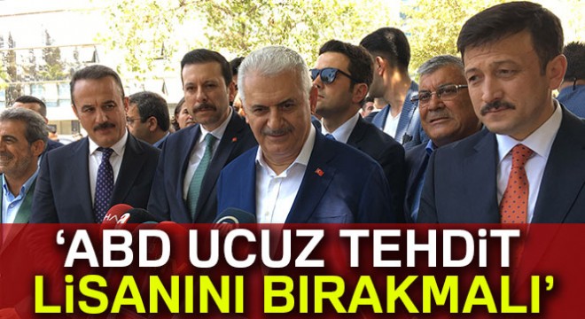 TBMM Başkanı Yıldırım: 'ABD ucuz tehdit lisanını bırakmalı'