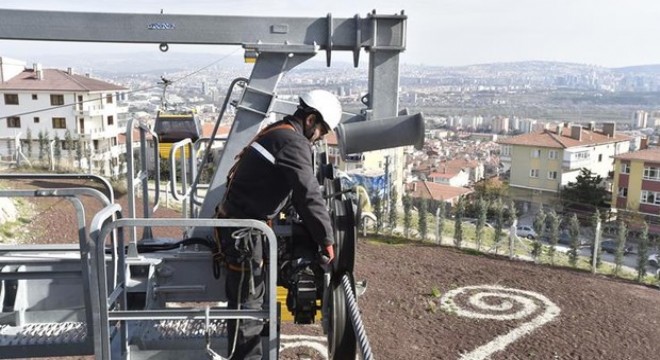 Teleferik hattına 2 günlük bakım