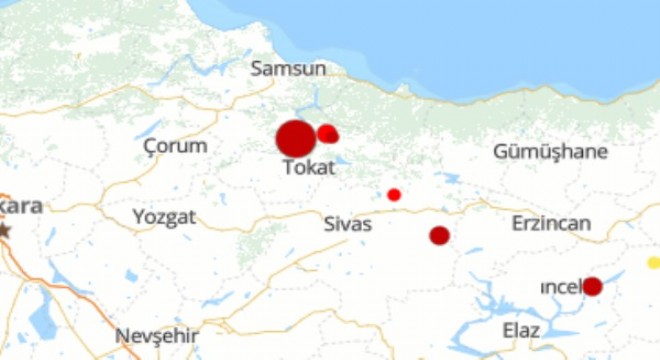 Tokat'ta deprem