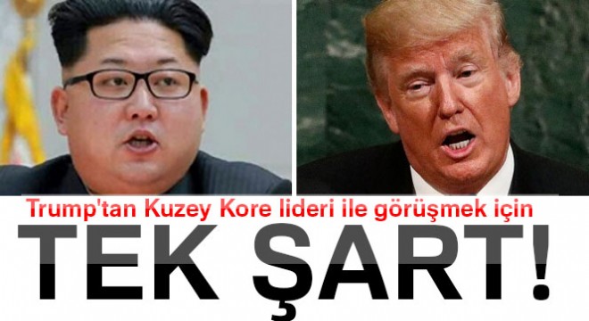 Trump'tan Kuzey Kore lideri ile görüşmek için tek şart