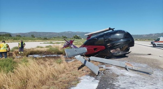 Türk helikopteri Samos Adası'nda düştü