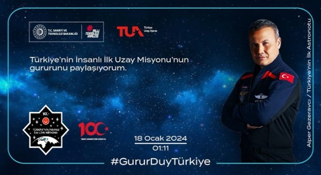 Türkiye'nin insanlı ilk uzay misyonu için “uzay hatırası”