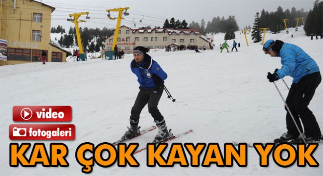 Uludağ'da kar çok kayan yok
