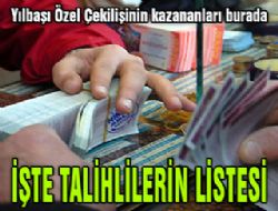 İşte kazananların listesi