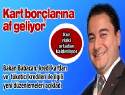 Kredi kartlarına af geliyor