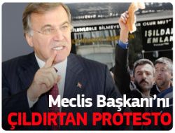 Meclis Başkanı Şahin'i kızdıran protesto