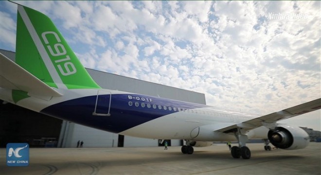 Çin yapımı C919 uçağının soğuk hava denemeleri Moğolistan'da başladı