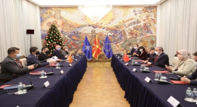 Şentop, Kuzey Makedonya'da temaslarda bulundu